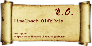 Miselbach Olívia névjegykártya